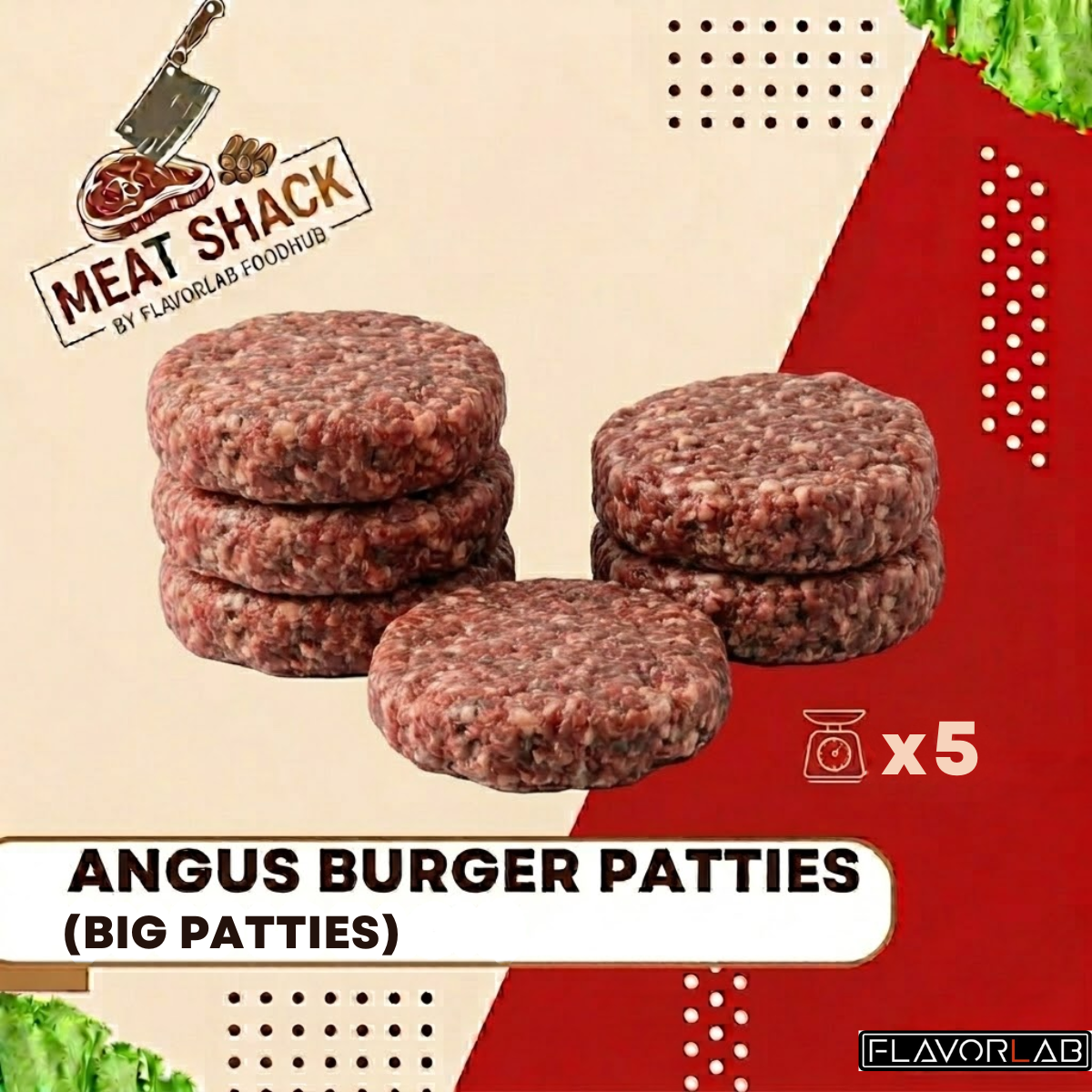 Angus Burger Patties (Big Patties) (5pcs.)