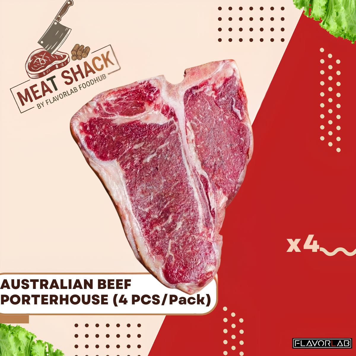 Australian Beef Porterhouse ( 4PCS. Pack )