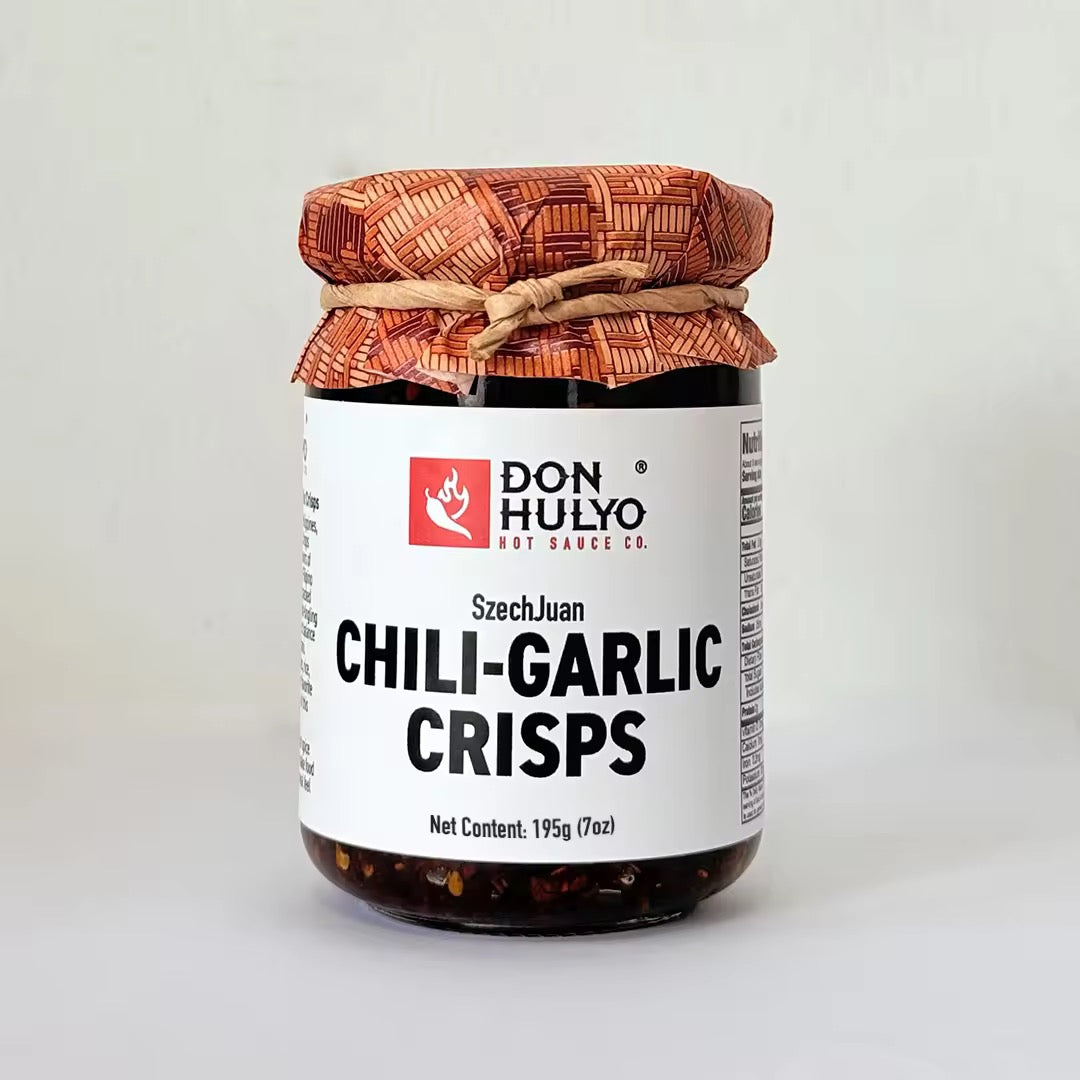 Don Hulyo Chili Garlic Crisps - Original - Sichuan Mala Chili Sauce - 195g