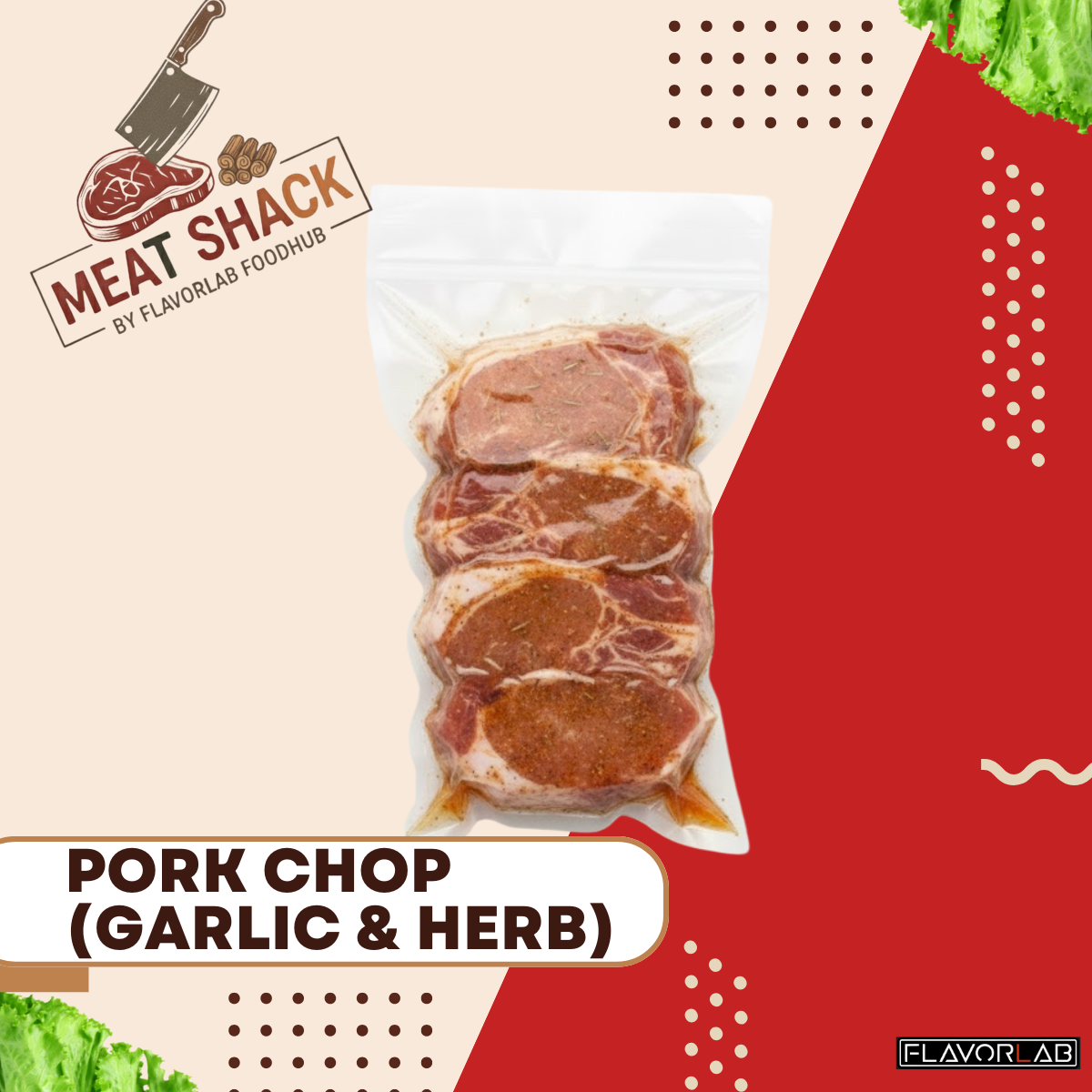 Pork Loin (Chops) Pre-Seasoned Garlic & Herb